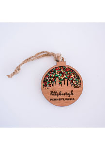 Pittsburgh Holiday Cheer Ornament - Brown