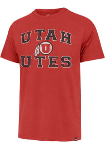 47 Utah Utes Red Union Arch Franklin Short Sleeve Fashion T Shirt