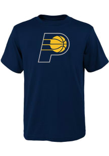 Indiana Pacers Youth Navy Blue Primary Logo Short Sleeve T-Shirt
