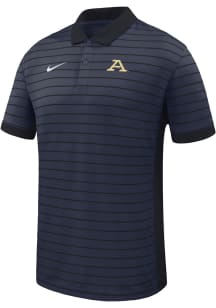 Nike Akron Zips Mens Navy Blue Victory Stripe Short Sleeve Polo