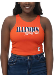 Illinois Fighting Illini Womens Orange First Down Tank Top