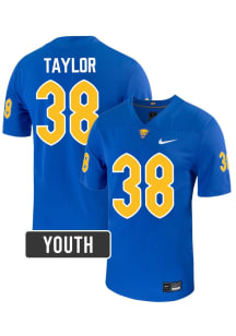 Emmanuel Taylor Pitt Panthers Youth Blue  NIL Name And Number Football Jersey