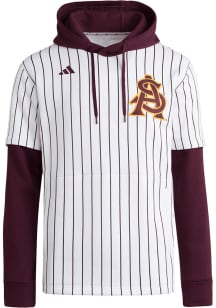 Adidas Arizona State Sun Devils Youth Maroon Baseball Pinstripe Long Sleeve Hoodie