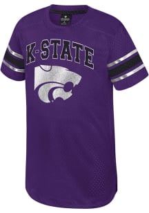 Colosseum K-State Wildcats Girls Purple Aunt Trixie Short Sleeve Dress