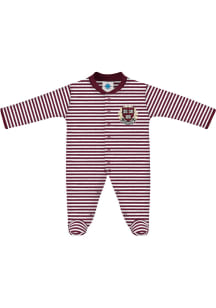 Harvard Crimson Baby Crimson Stripe Loungewear One Piece Pajamas