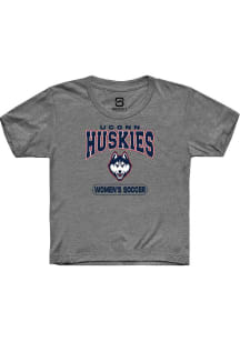 Summit Sportswear UConn Huskies Youth Graphite Women's Soccer Short Sleeve T-Shirt