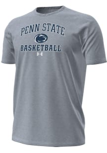 Under Armour Penn State Nittany Lions Grey Basketball Performance Short Sleeve T Shirt