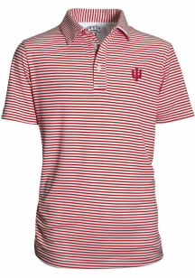 Indiana Hoosiers Youth Red Carson Short Sleeve Polo Shirt