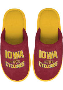 Iowa State Cyclones Wordmark Stacked Big Logo Mens Slippers