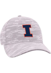Illinois Fighting Illini Streaker Structured Adjustable Hat - Grey