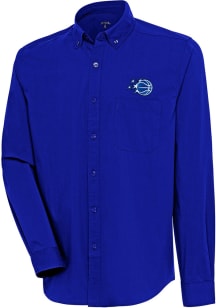 Antigua Orlando Magic Mens Blue Flight Long Sleeve Dress Shirt