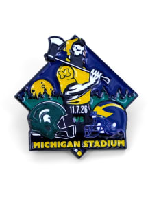 Michigan Wolverines Souvenir 2026 vs Michigan State Game Day Pin - Maize
