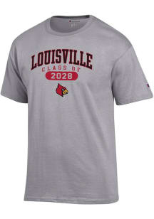 Champion Louisville Cardinals Grey Class of 2028 Jersey Short Sleeve T Shirt