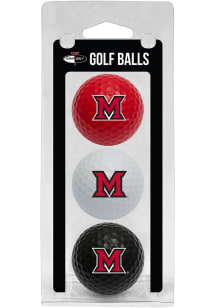 Miami RedHawks 3 Pack Golf Balls
