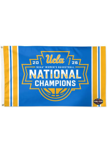 UCLA Bruins WBB National Champions 2026 3x5 Silk Screen Grommet Flag - Gold
