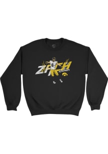 Zach Lutmer  Campus Ink Iowa Hawkeyes Youth Black Vintage Long Sleeve Crew Sweatshirt
