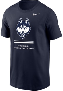 Nike UConn Huskies Navy Blue Dri-Fit Core Short Sleeve T Shirt