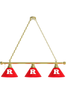 Rutgers Scarlet Knights 3 Shade Gold Billiard Lamp