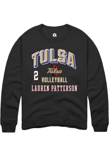 Lauren Patterson Tulsa Golden Hurricane Mens Black NIL Arch Logo Player Crew