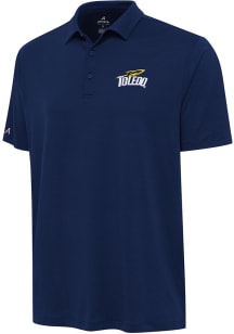 Antigua Toledo Rockets Mens Navy Blue Reprocess Recycled Short Sleeve Polo