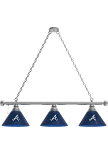 Atlanta Braves 3 Shade Silver Billiard Lamp