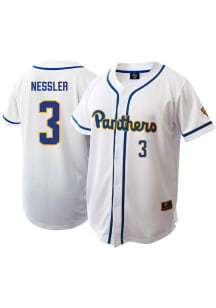 AJ Nessler  Pitt Panthers Mens White NIL Baseball Jersey