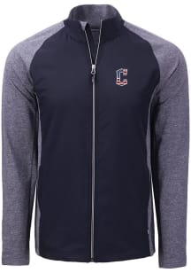 Cutter and Buck Cleveland Guardians Mens Navy Blue Stars and Stripes Adapt Eco Medium Weight Jacke..