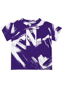 Vive La Fete Northwestern Wildcats Infant Paint Brush Short Sleeve T-Shirt Purple