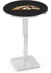 Western Michigan Broncos Chrome Square Base Pub Table
