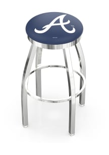 Atlanta Braves Chrome Pub Stool - Silver