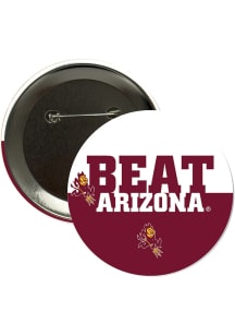 Arizona State Sun Devils BEAT Arizona 3" Button - Red