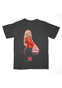 Laney Choboy Nebraska Cornhuskers Youth Charcoal Portrait Pepper Tee Fashion Player Tee