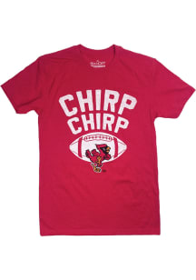Ball State Cardinals Red Chirp Chirp Charlie Football Short Sleeve Fashion T Shirt