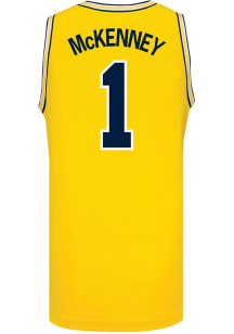 Trey McKenney   Michigan Wolverines Yellow NIL Name And Number Jersey