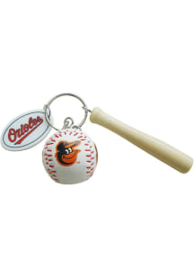 Baltimore Orioles Baseball Keychain - Black