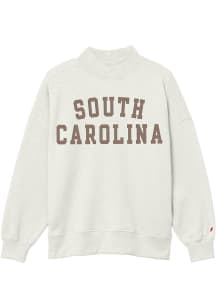 South Carolina Womens Oatmeal Mock neck Crew Sweatshirt