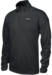 Nike K-State Wildcats Mens Black DriFit Coach Long Sleeve Qtr Zip Pullover