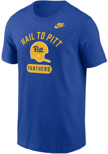 Nike Pitt Panthers Blue Football Football Helmet Core Short Sleeve T Shirt