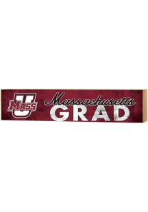 KH Sports Fan Massachusetts Minutemen 3x13 Block Sign Grad Sign - Maroon