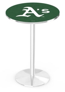 Oakland Athletics Chrome Round Base Pub Table