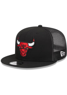 New Era Chicago Bulls Black JR Evergreen Trucker 9FIFTY Youth Snapback Hat