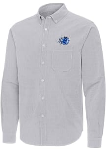 Antigua Orlando Magic Mens Ash Porter Long Sleeve Dress Shirt