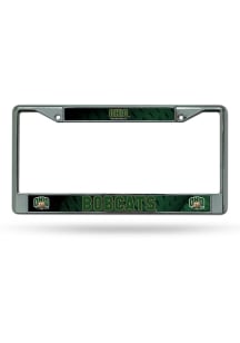 Ohio Bobcats Decal Chrome License Plate Frame - Silver