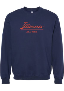 Summit Sportswear Illinois Fighting Illini Womens Navy Blue Alumni Crew Sweatshirt