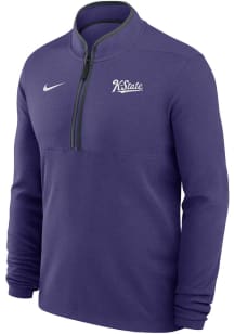 Nike K-State Wildcats Mens Purple Victory Script Long Sleeve Qtr Zip Pullover