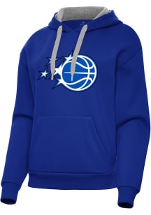 Antigua Orlando Magic Womens Blue Full Front Victory Hooded Sweatshirt
