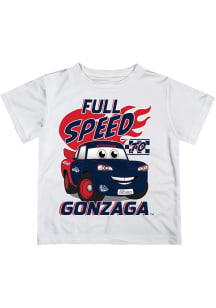 Vive La Fete Gonzaga Bulldogs Toddler White Full Speed Short Sleeve T-Shirt