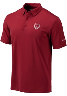 Columbia Indianapolis Greyhounds Mens Cardinal Vault Heat Seal Omni Wick Drive Short Sleeve Polo