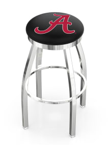 Alabama Crimson Tide Script Chrome Pub Stool - Silver