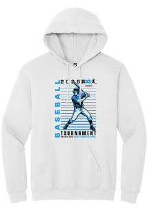 Summit Sportswear Big Ten Mens White 2026 Baseball Tournament Long Sleeve Hoodie